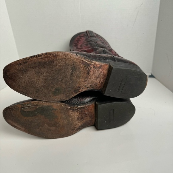 Lucchese Men’s Ostrich Quill Boots Round Toe Cowboy Western Classic Size 9A - Picture 10 of 15